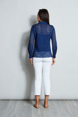 Geo Lace Button Down Shirt