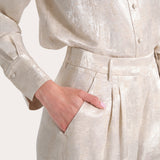 Terra Linen Jacquard Trousers
