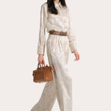 Terra Linen Jacquard Trousers