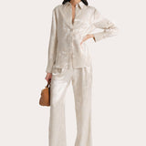 Terra Linen Jacquard Trousers