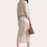Terra Linen Jacquard Dress