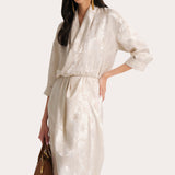 Terra Linen Jacquard Dress