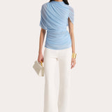 Gaia Draped Mesh Blouse