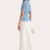 Gaia Draped Mesh Blouse