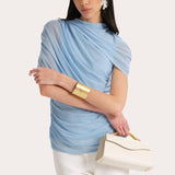 Gaia Draped Mesh Blouse