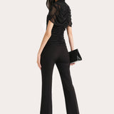 Gaia Draped Mesh Blouse