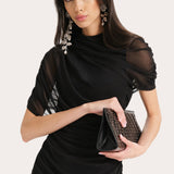 Gaia Draped Mesh Blouse