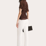 Gaia Draped Mesh Blouse