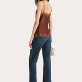 Brooke Silk Charmeuse Lace Trim Cami