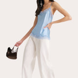 Brooke Silk Charmeuse Lace Trim Cami