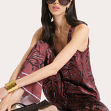 Naya Charmeuse Coral Print Pants