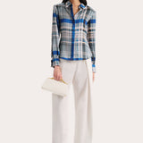 Emma Tailored Silk Charmeuse Blouse