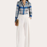 Emma Tailored Silk Charmeuse Blouse