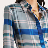 Emma Tailored Silk Charmeuse Blouse