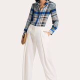 Emma Tailored Silk Charmeuse Blouse