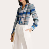 Emma Tailored Silk Charmeuse Blouse