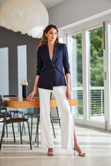 Asymmetrical Panel Blazer