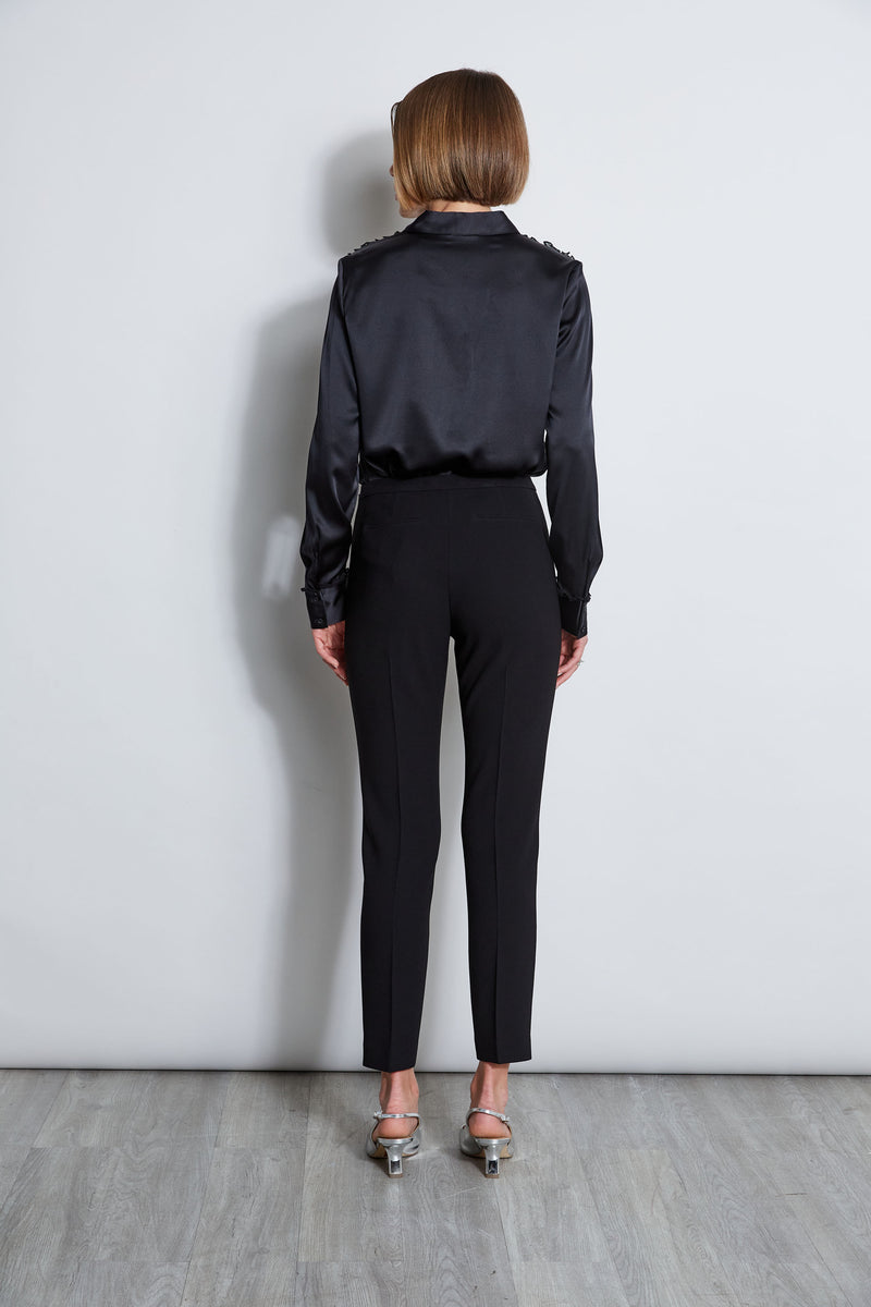 Chiffon Ruffle Silk Satin Shirt