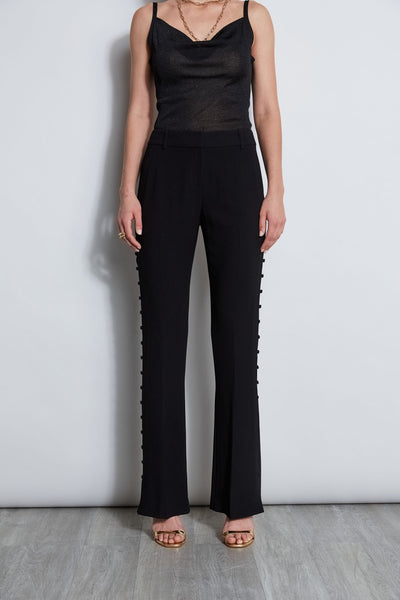 Side Button Crepe Pant Image 4
