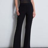 Side Button Crepe Pant