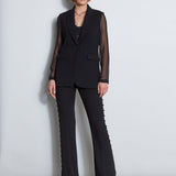 Side Button Crepe Pant
