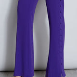 Side Button Crepe Pant
