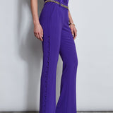 Side Button Crepe Pant
