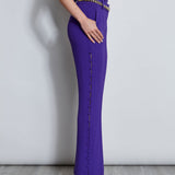 Side Button Crepe Pant