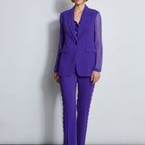 Side Button Crepe Pant