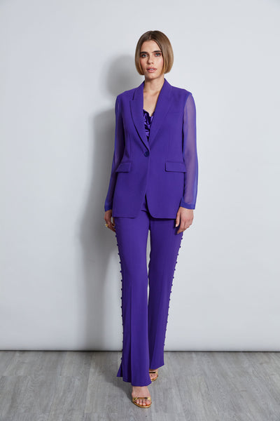 Side Button Crepe Pant Image 6