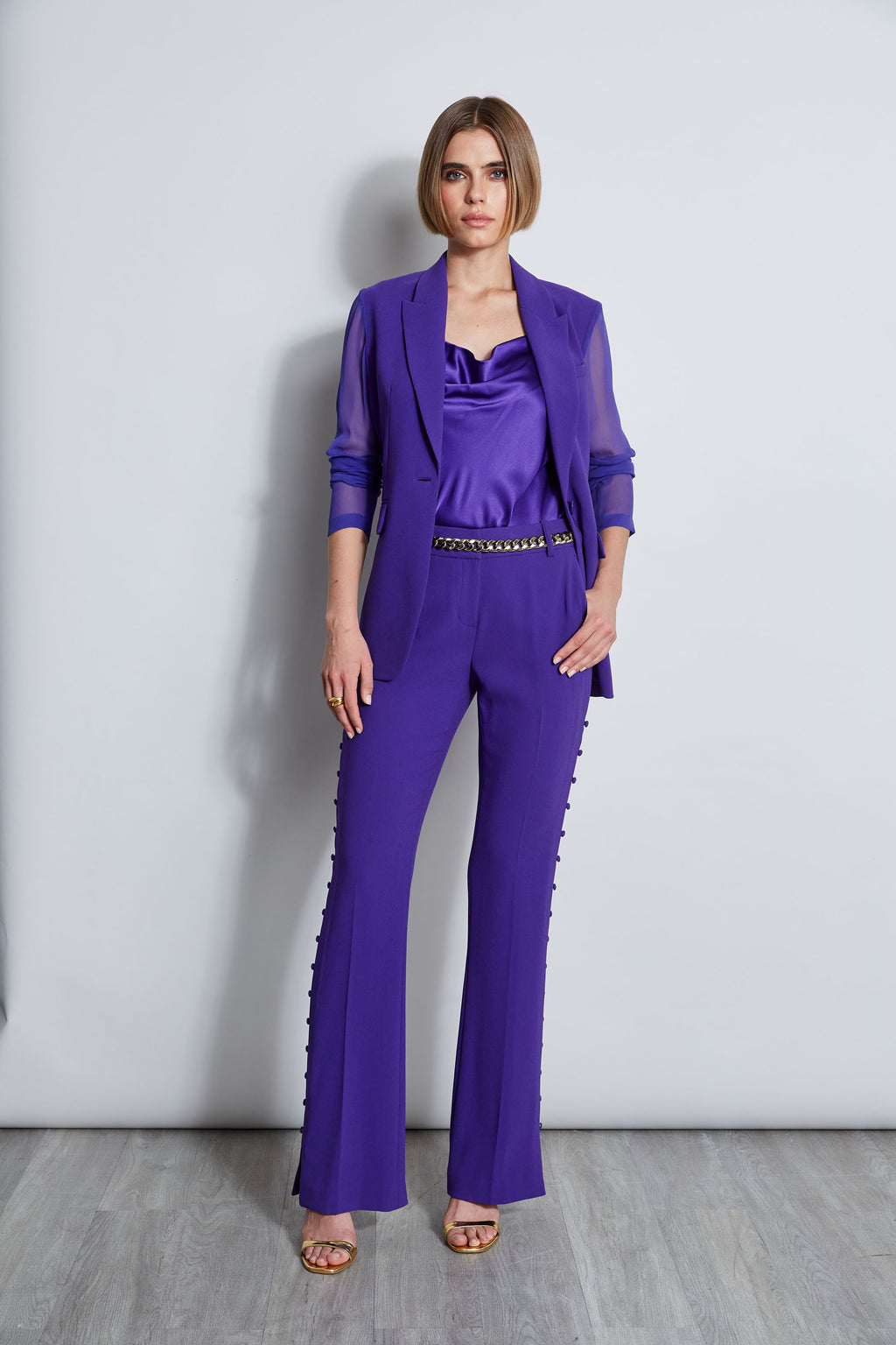 Chiffon Combo Crepe Blazer – Elie Tahari