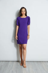 Slit Sleeve Crepe Dress
