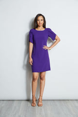 Slit Sleeve Crepe Dress