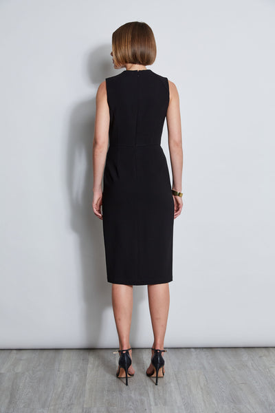 Dart Neck Faux Wrap Dress Image 5