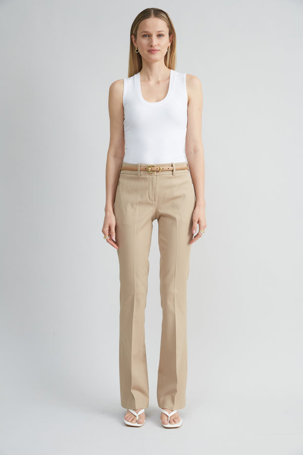 Stretch Cotton Fit & Flare Pant