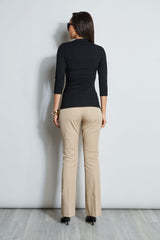 Mock Wrap Ruched Knit