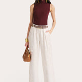 Azura Ribbed Sleeveless Mock Neck