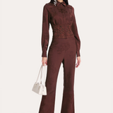 Savannah Satin Jacquard Pants