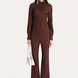 Savannah Satin Jacquard Pants