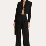 Sierra Tropical Wool Double Buckle Pants