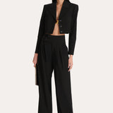 Sierra Tropical Wool Double Buckle Pants