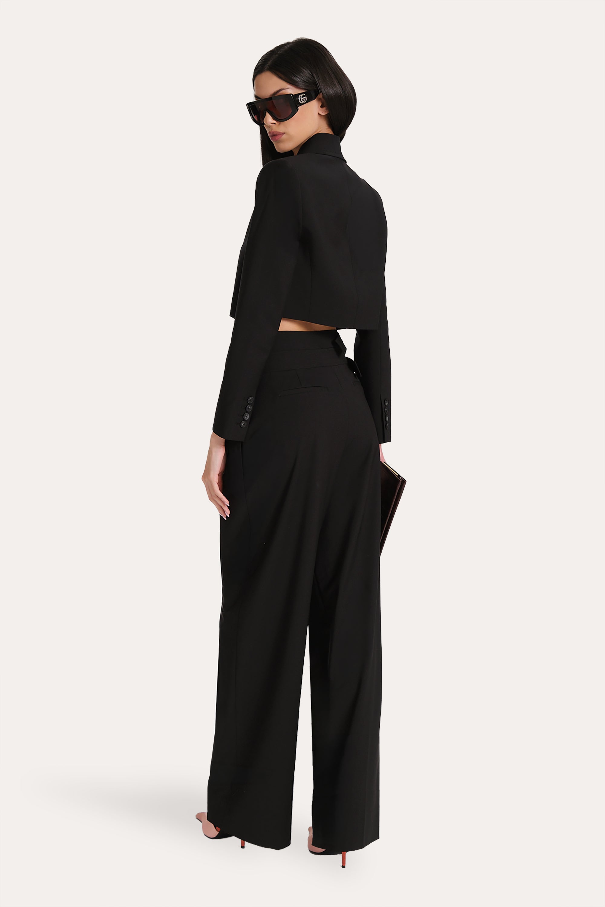 Sierra Tropical Wool Double Buckle Pants