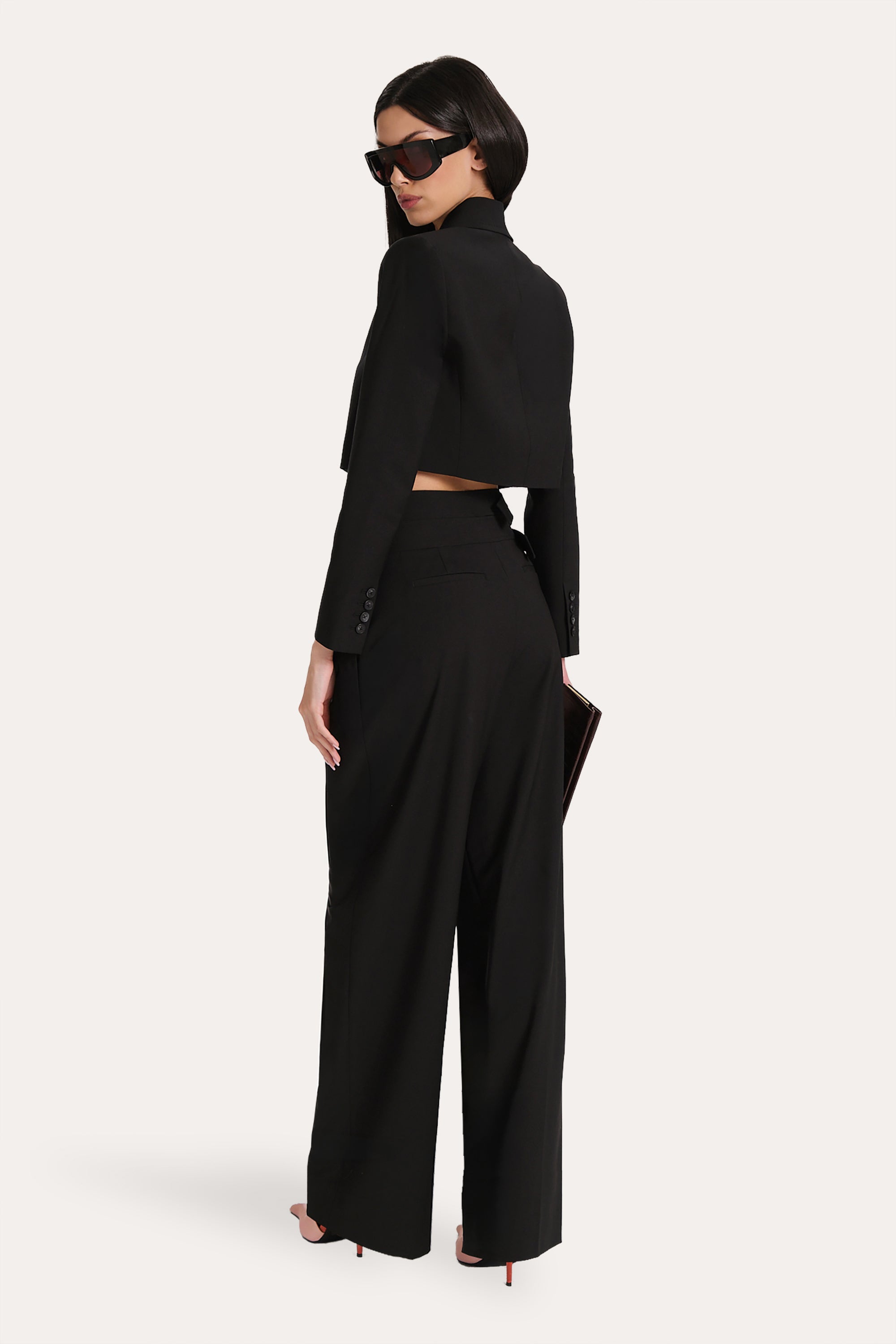 Sierra Tropical Wool Double Buckle Pants