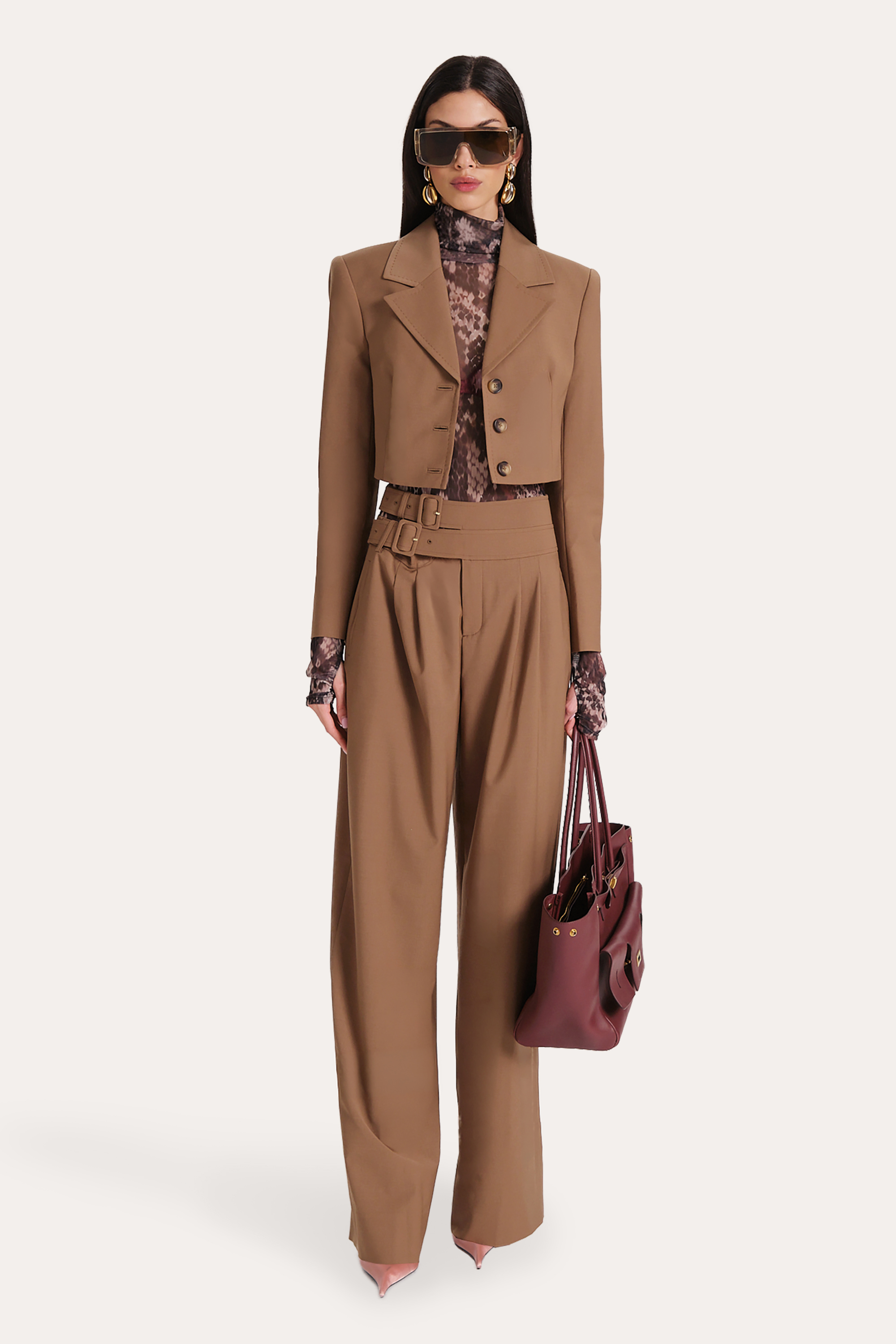 Sierra Tropical Wool Cropped Jacket