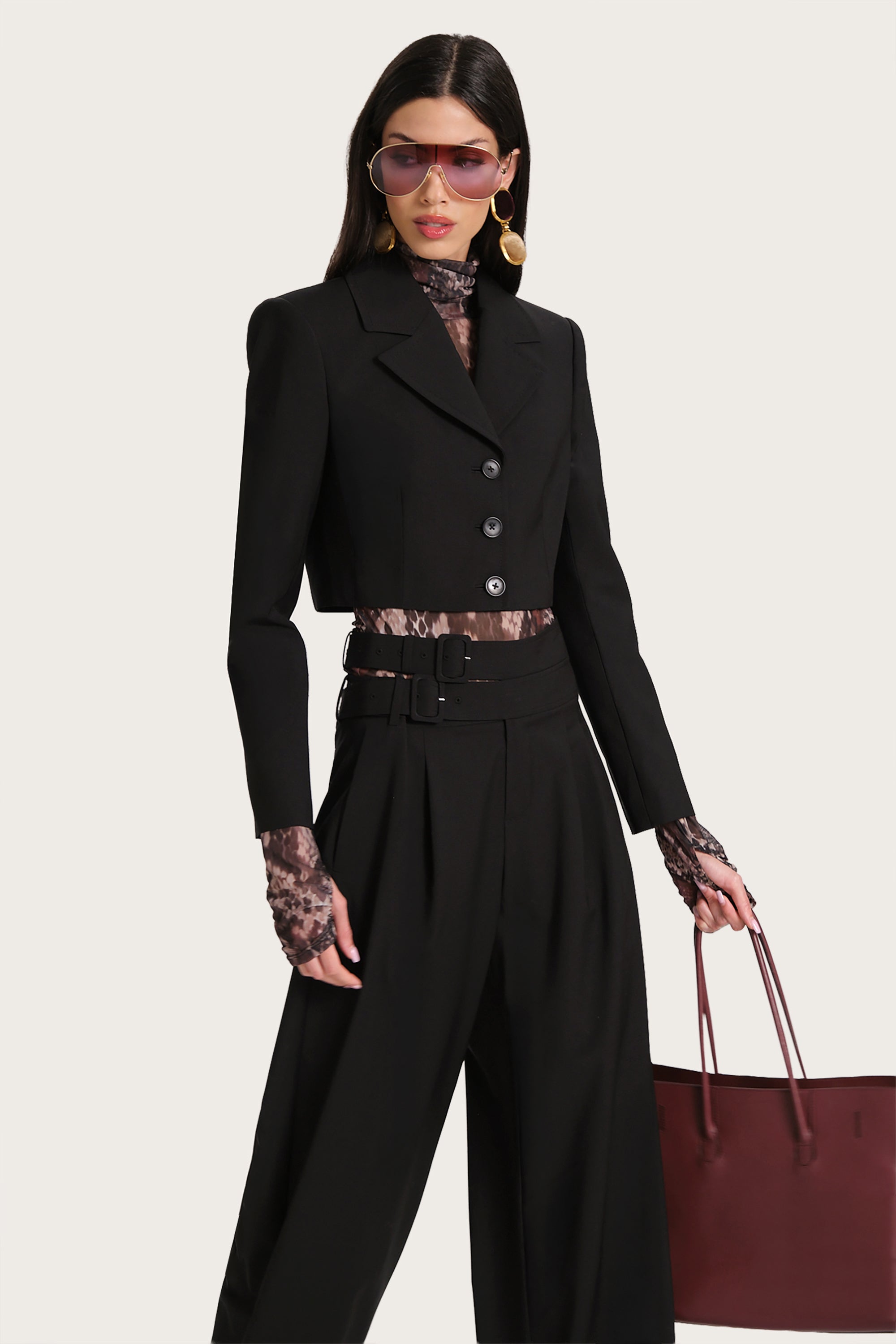 Sierra Tropical Wool Cropped Jacket