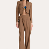 Sierra Tropical Wool Double Buckle Pants