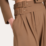 Sierra Tropical Wool Double Buckle Pants