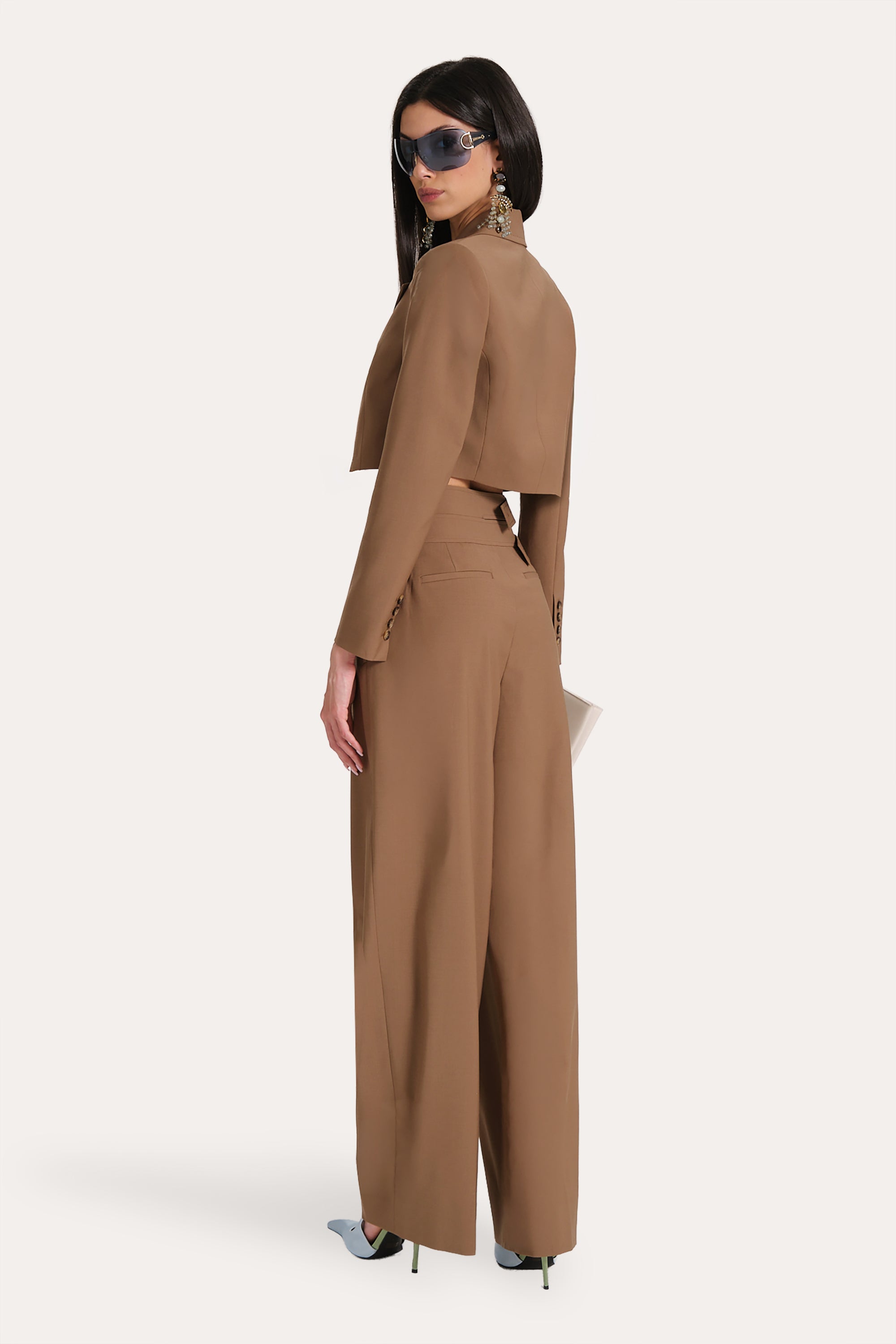 Sierra Tropical Wool Double Buckle Pants