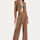 Sierra Tropical Wool Double Buckle Pants