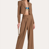 Sierra Tropical Wool Double Buckle Pants